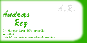 andras rez business card